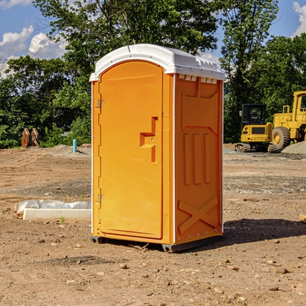 how often are the portable toilets cleaned and serviced during a rental period in Rock Rapids IA